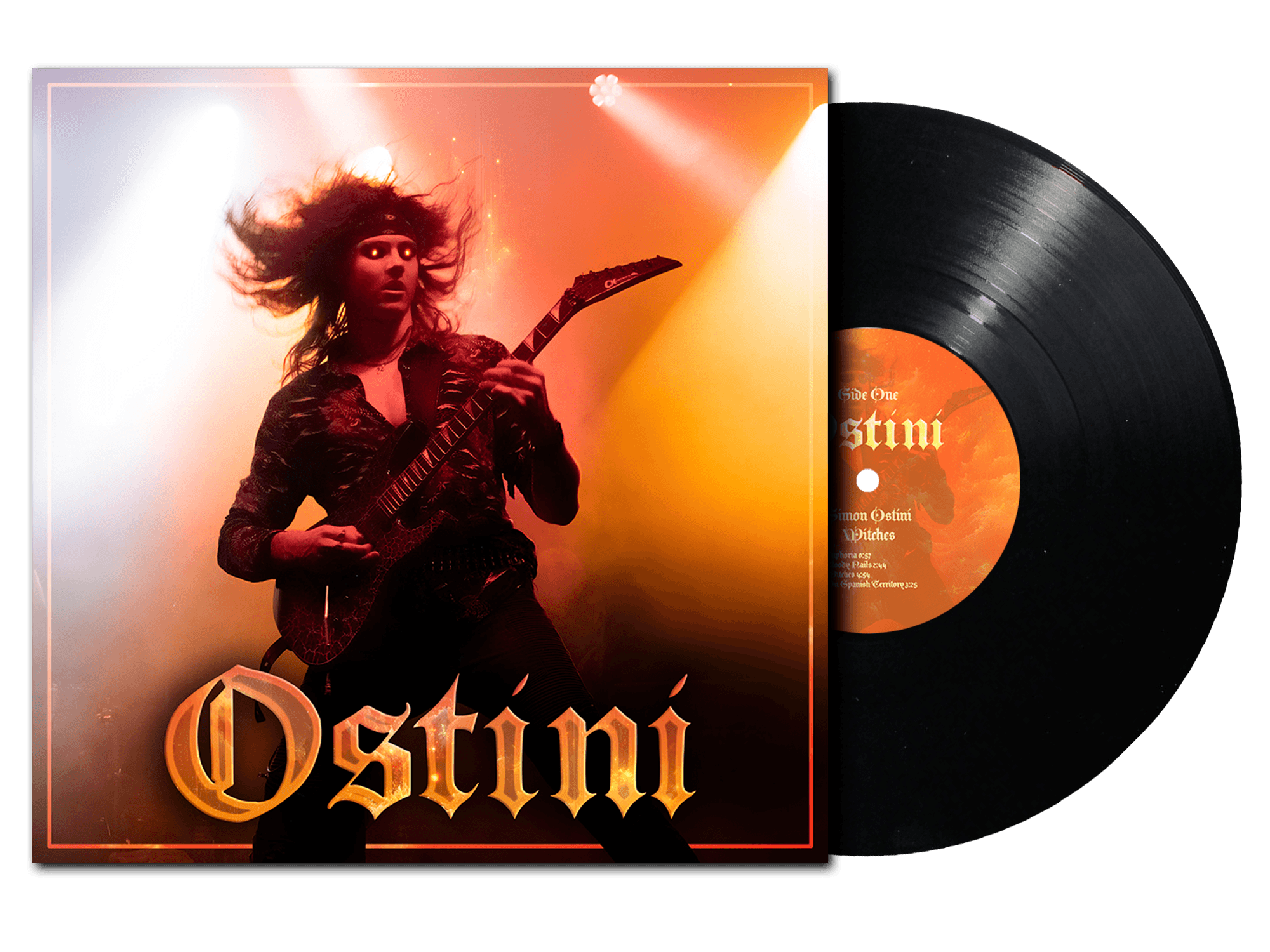 Ostini Witches album vinyl mockup